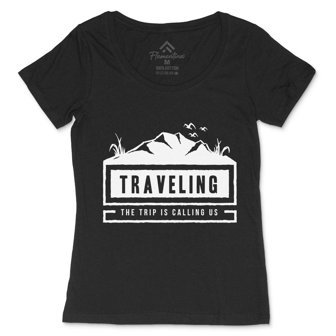Traveling Outdoor Womens Scoop Neck T-Shirt Nature A389
