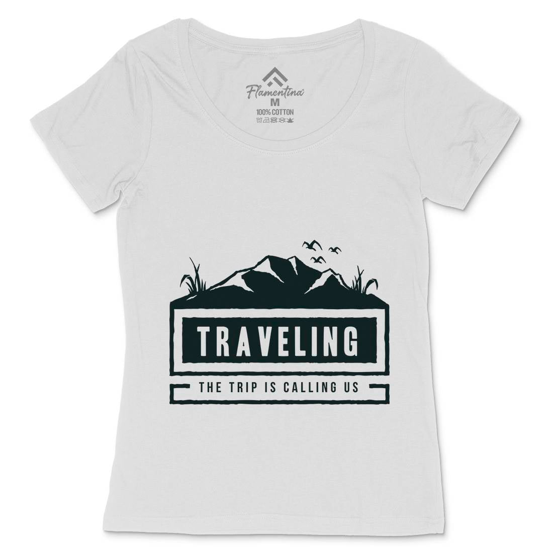 Traveling Outdoor Womens Scoop Neck T-Shirt Nature A389