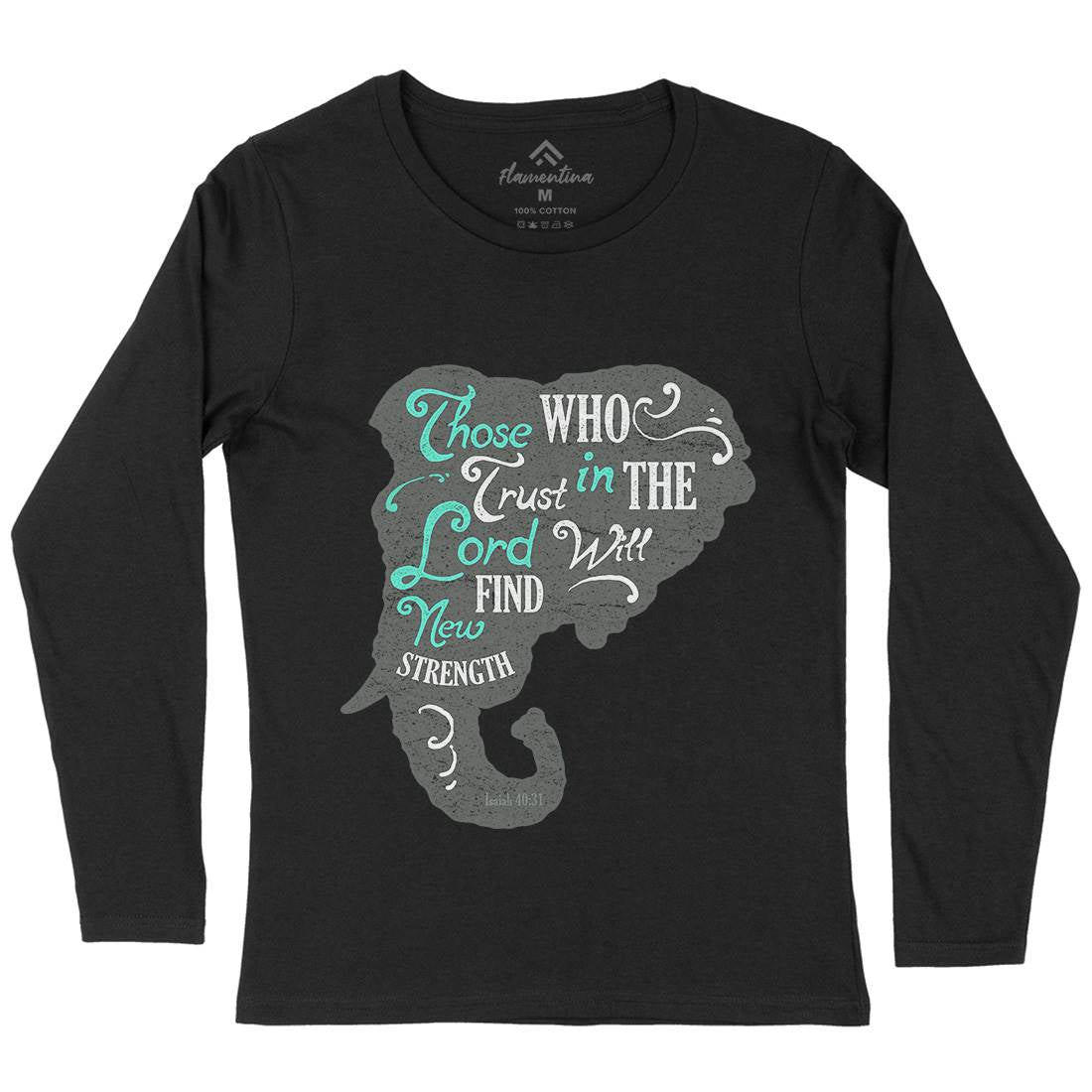 Trust In The Lord Womens Long Sleeve T-Shirt Religion A390