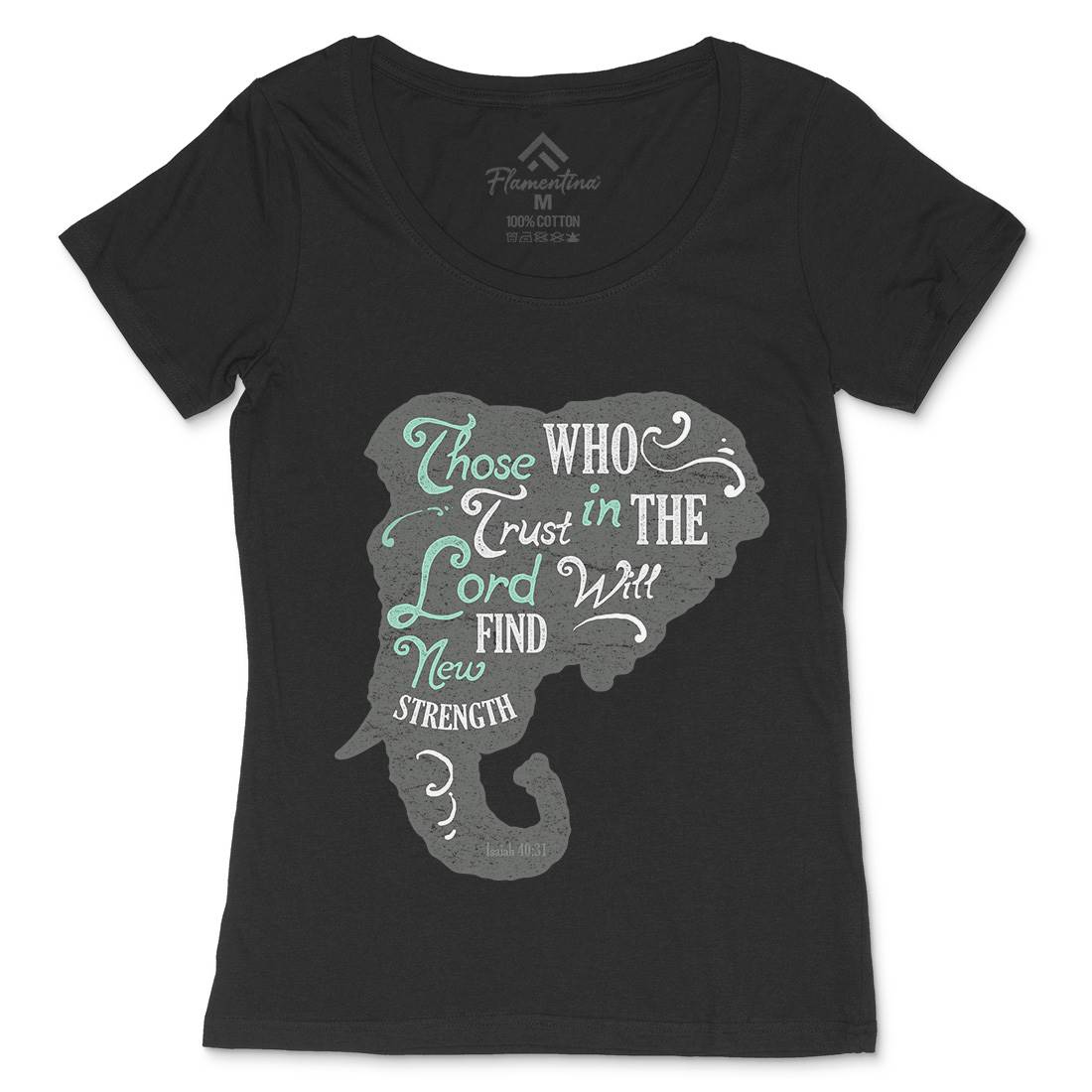 Trust In The Lord Womens Scoop Neck T-Shirt Religion A390