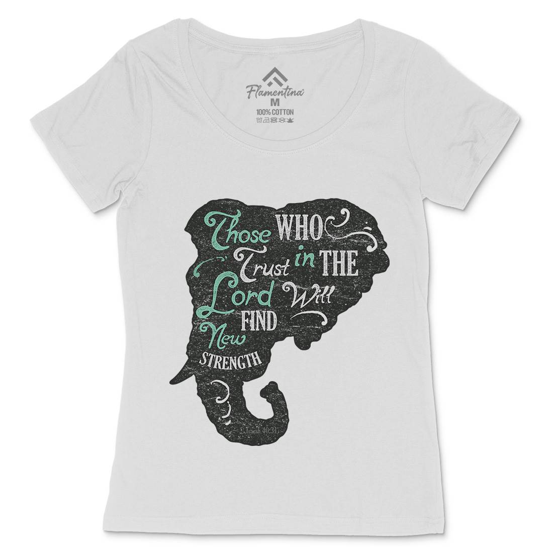 Trust In The Lord Womens Scoop Neck T-Shirt Religion A390