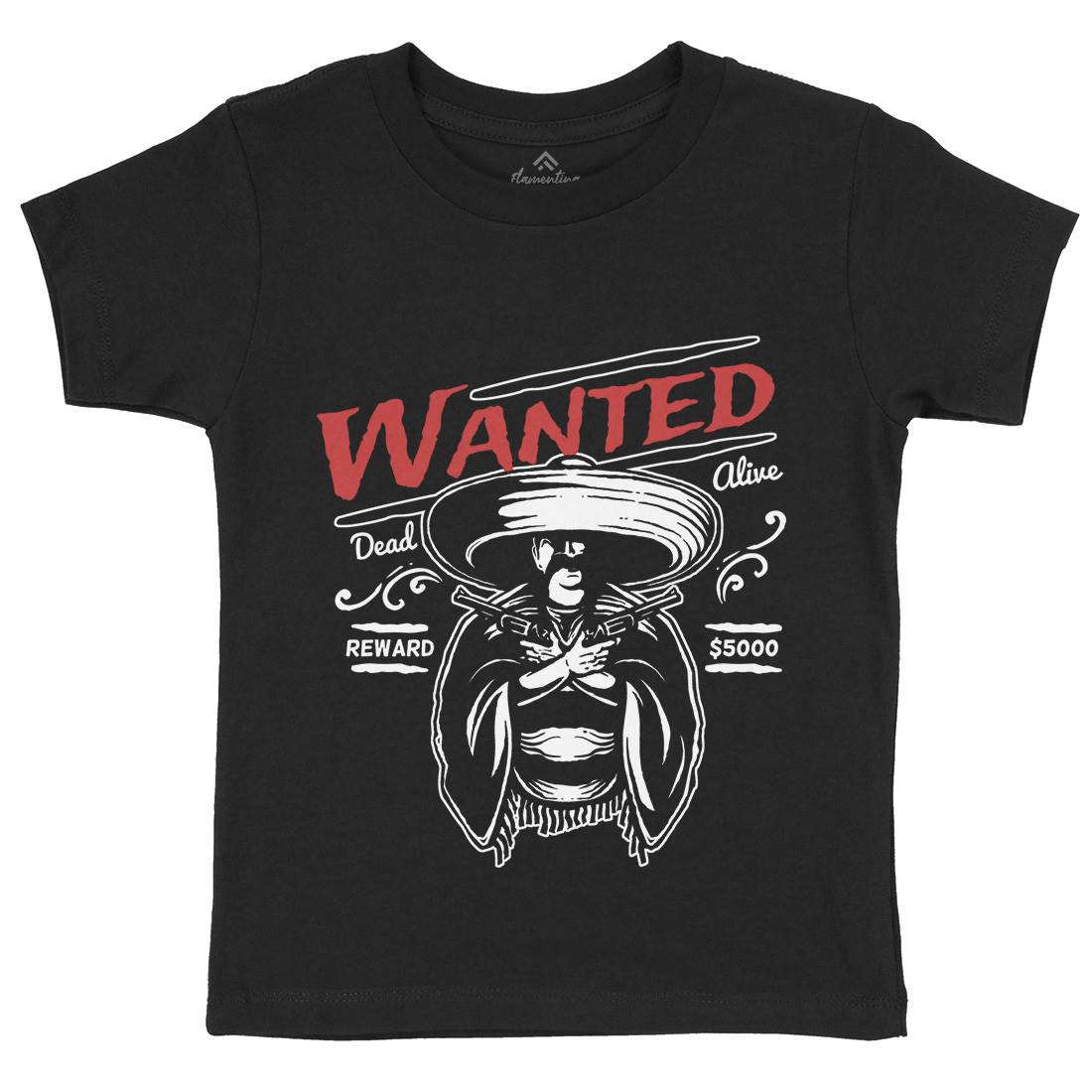 Wanted Kids Crew Neck T-Shirt American A391