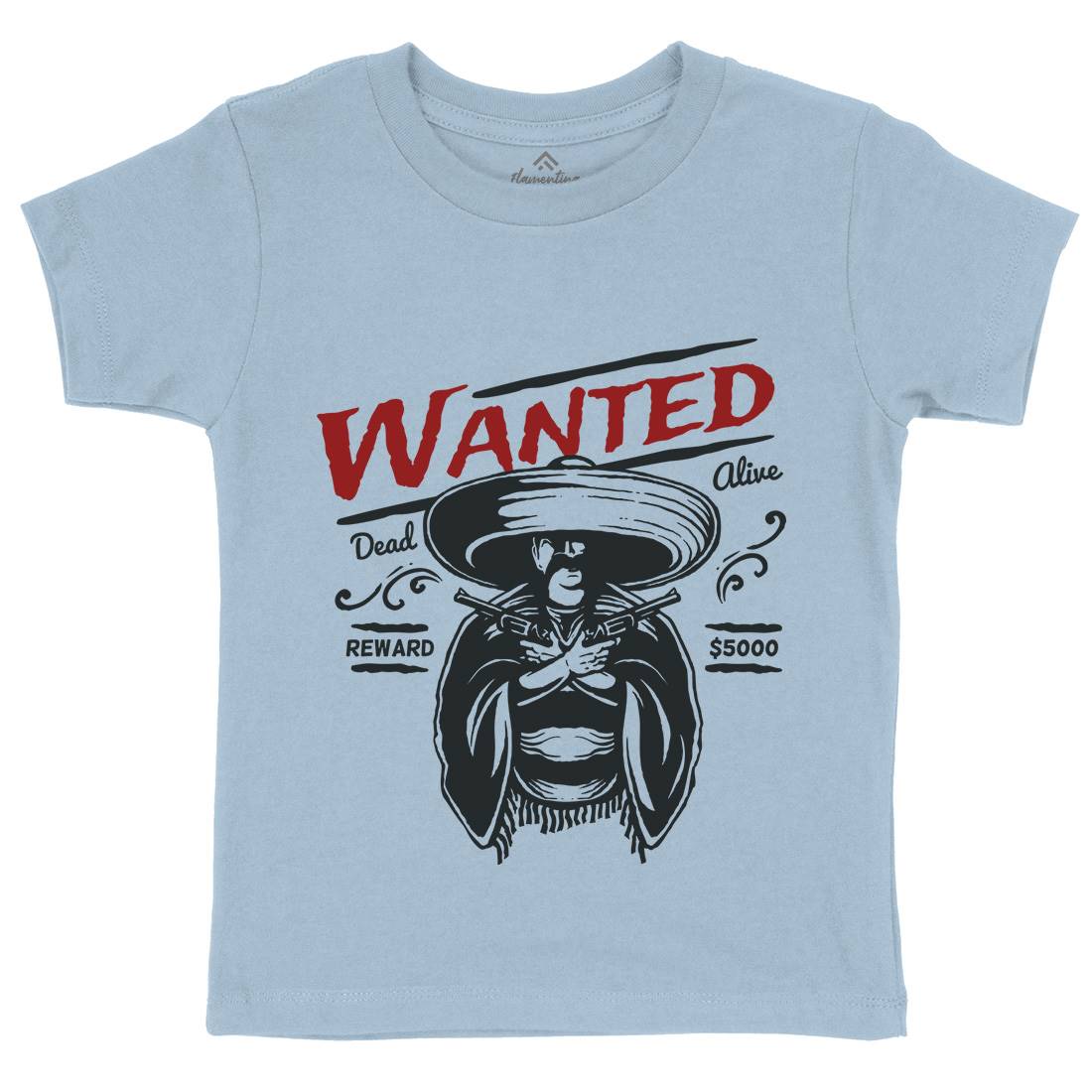 Wanted Kids Organic Crew Neck T-Shirt American A391
