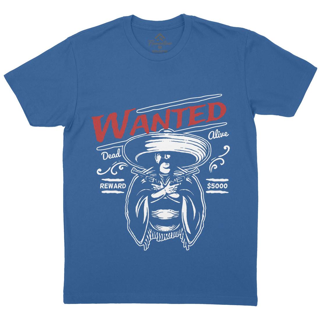 Wanted Mens Crew Neck T-Shirt American A391