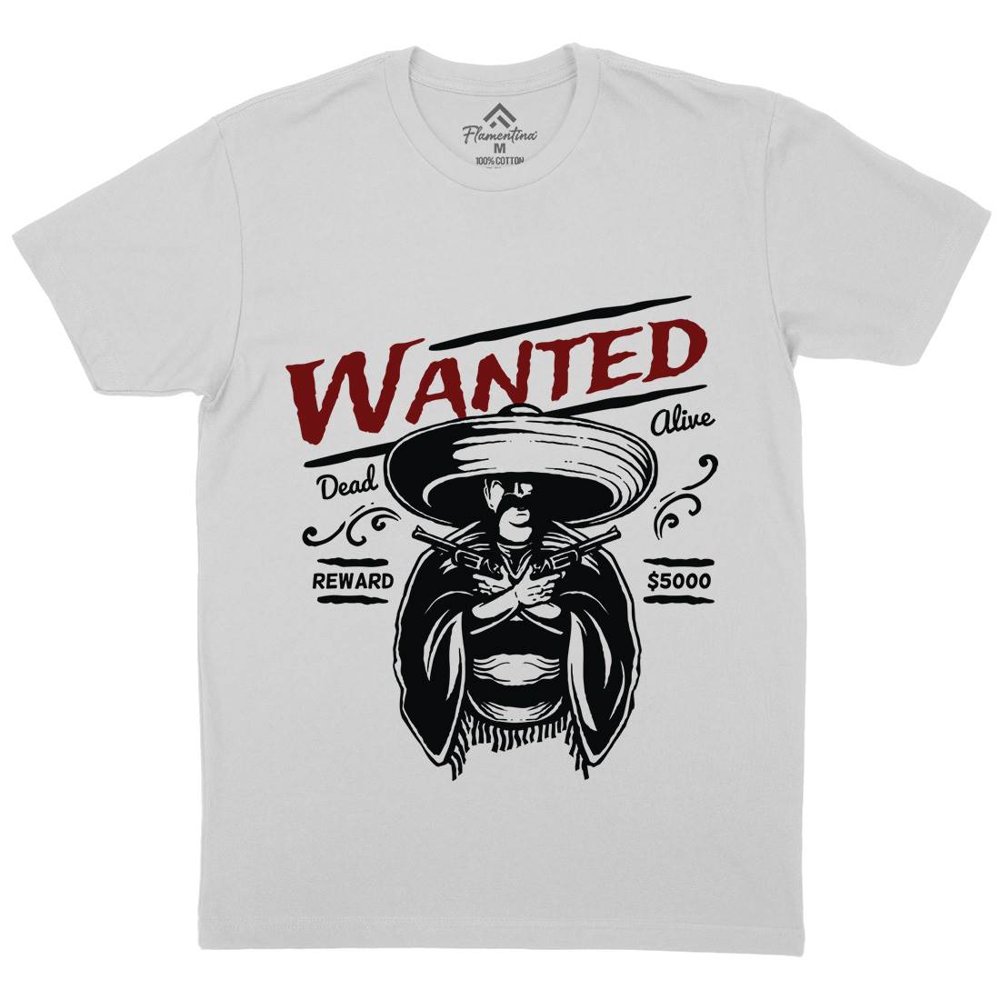 Wanted Mens Crew Neck T-Shirt American A391
