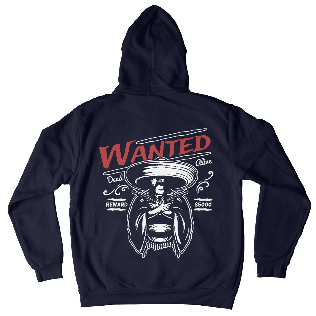 Wanted Mens Hoodie With Pocket American A391