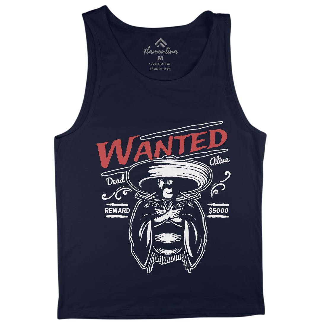 Wanted Mens Tank Top Vest American A391