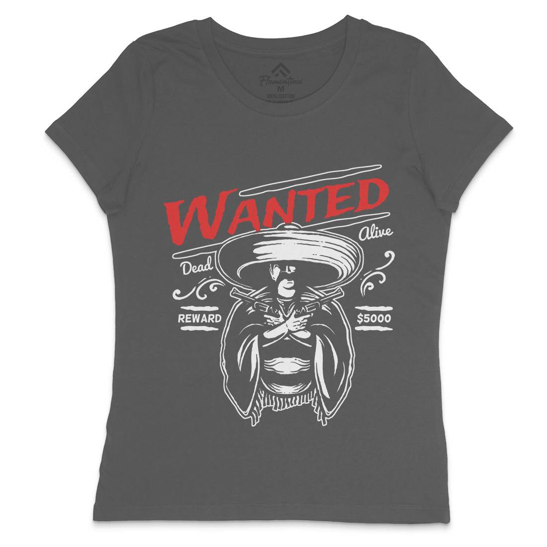Wanted Womens Crew Neck T-Shirt American A391