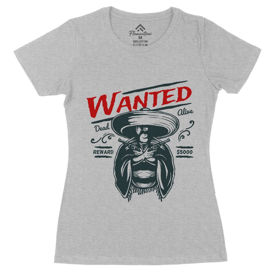 Wanted Womens Organic Crew Neck T-Shirt American A391