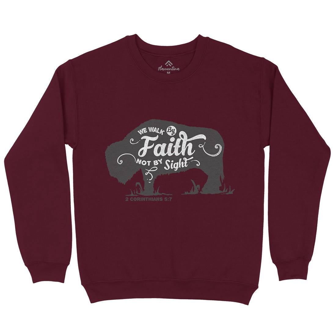We Walk By Faith Kids Crew Neck Sweatshirt Religion A392