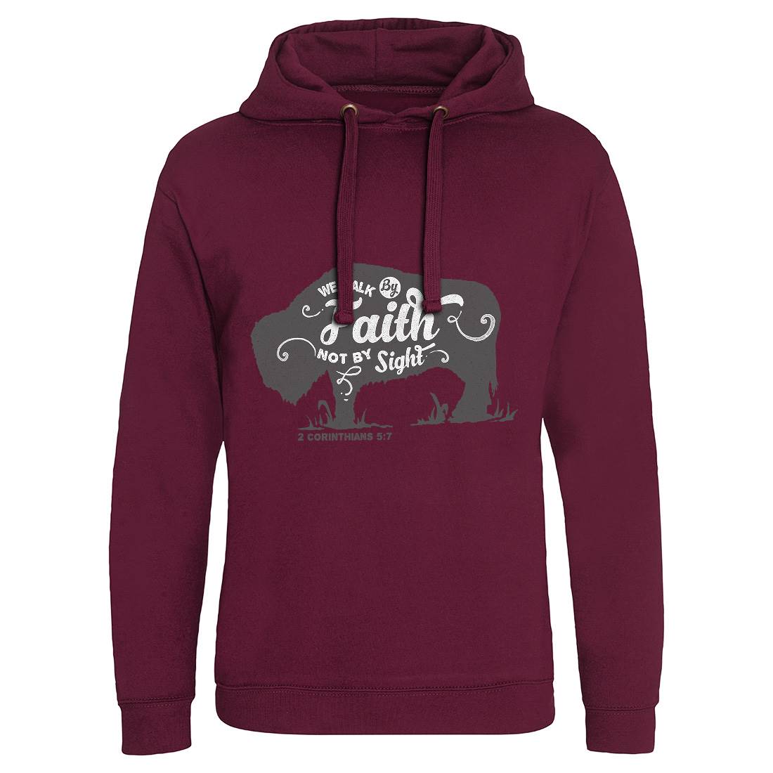 We Walk By Faith Mens Hoodie Without Pocket Religion A392