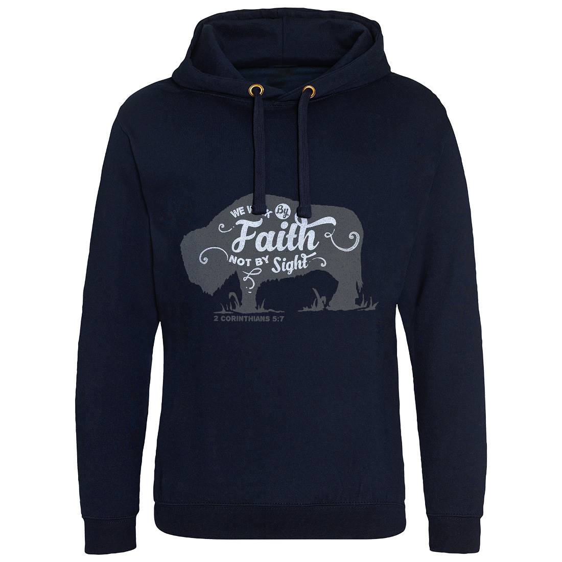 We Walk By Faith Mens Hoodie Without Pocket Religion A392