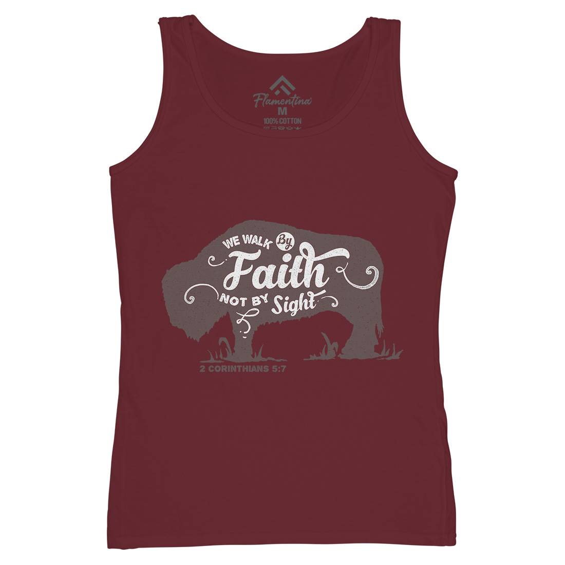 We Walk By Faith Womens Organic Tank Top Vest Religion A392