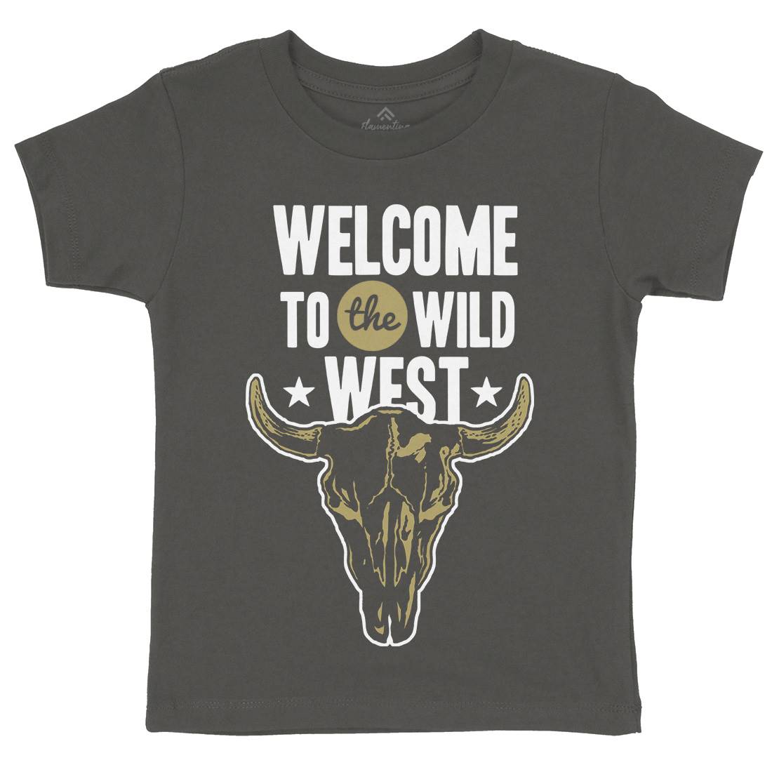 Welcome To The Wild West Kids Organic Crew Neck T-Shirt American A393