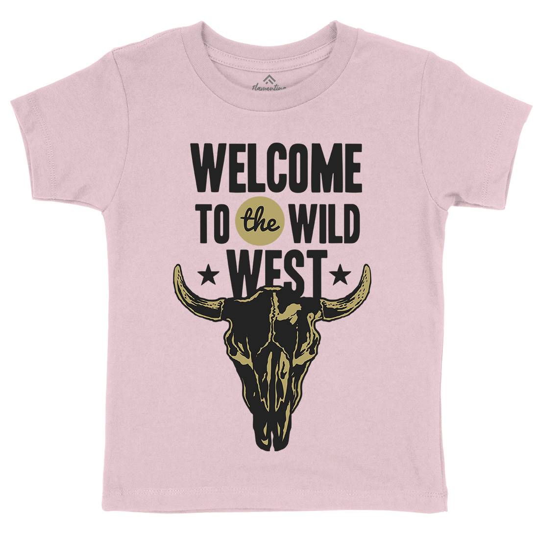 Welcome To The Wild West Kids Crew Neck T-Shirt American A393