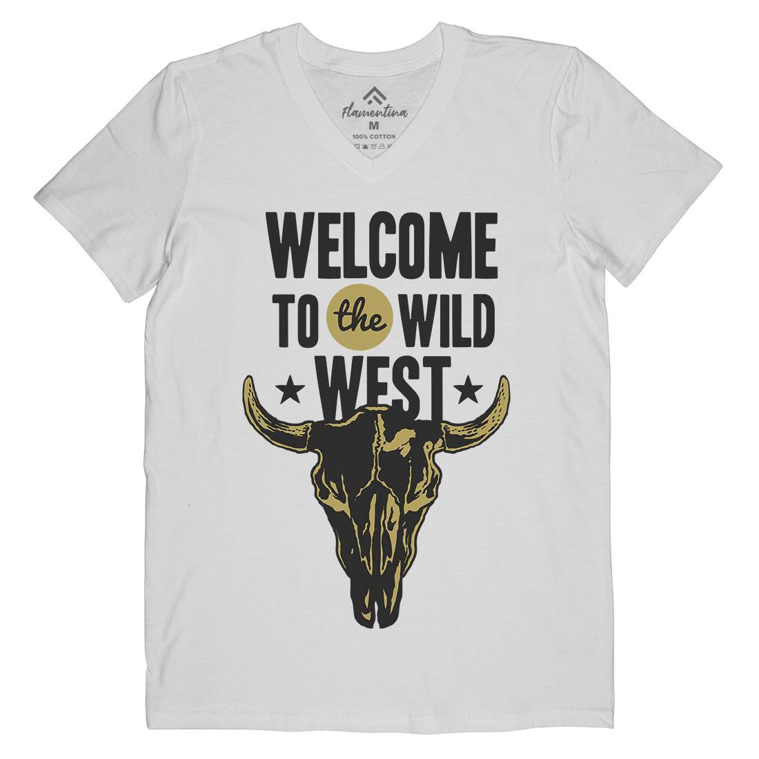 Welcome To The Wild West Mens V-Neck T-Shirt American A393