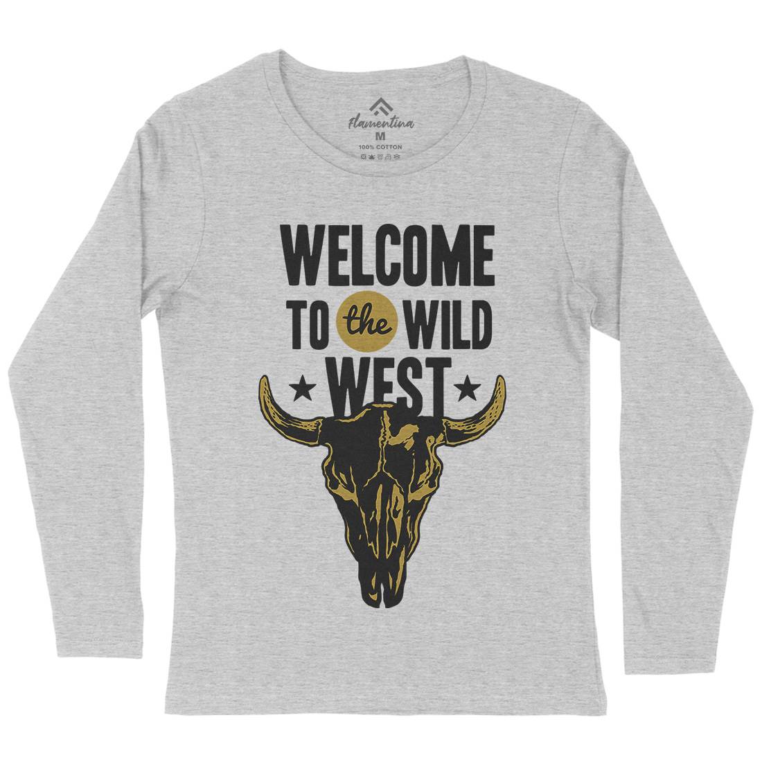 Welcome To The Wild West Womens Long Sleeve T-Shirt American A393