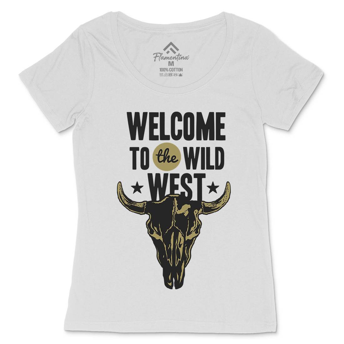 Welcome To The Wild West Womens Scoop Neck T-Shirt American A393