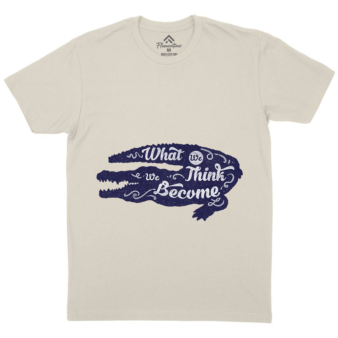 What We Think Mens Organic Crew Neck T-Shirt Quotes A394
