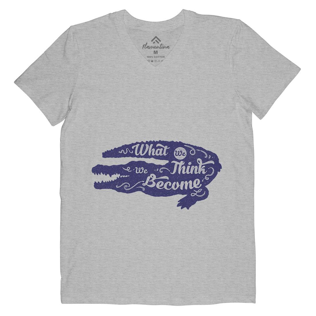What We Think Mens V-Neck T-Shirt Quotes A394