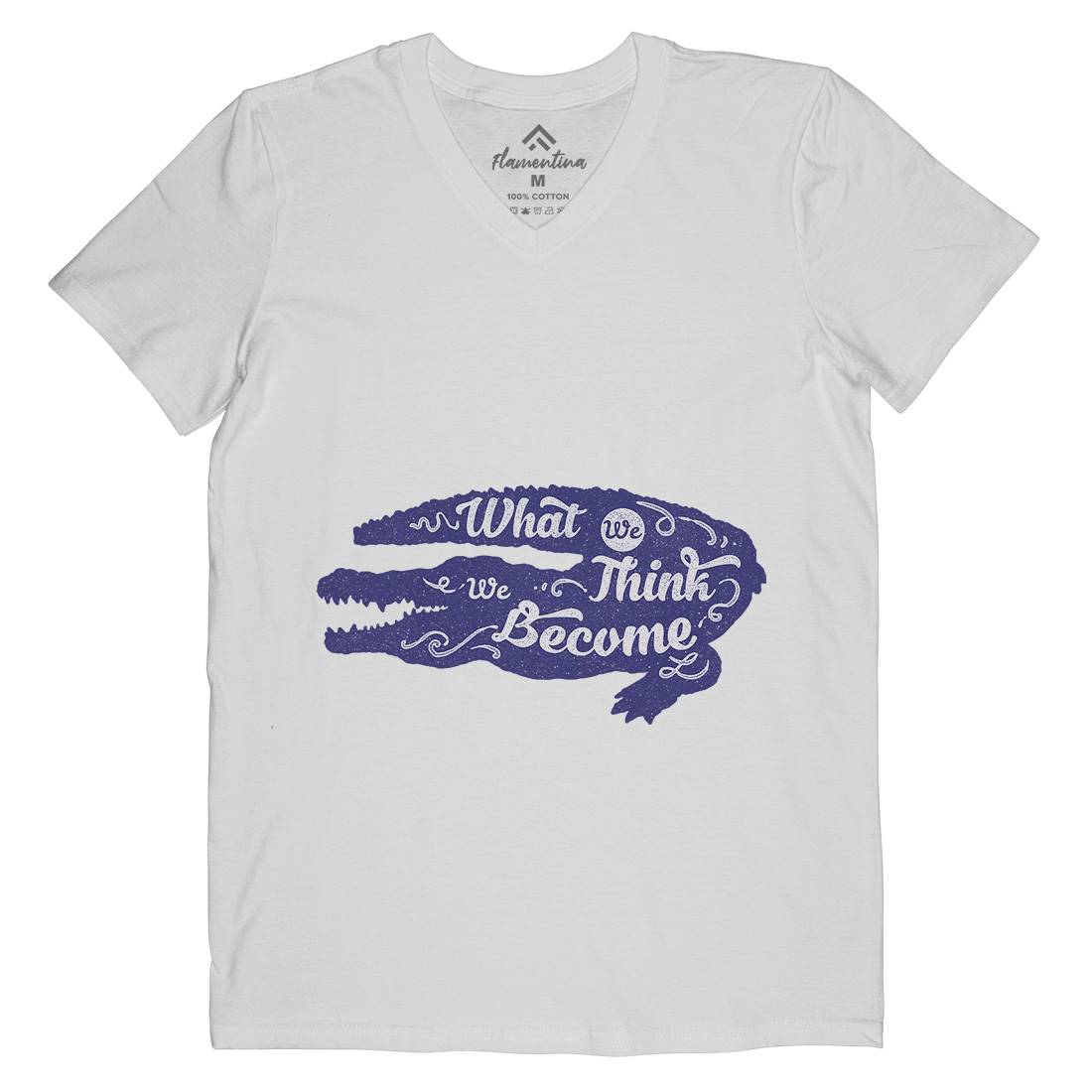 What We Think Mens V-Neck T-Shirt Quotes A394