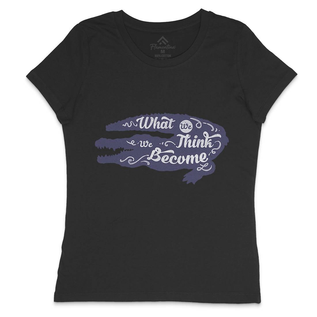 What We Think Womens Crew Neck T-Shirt Quotes A394