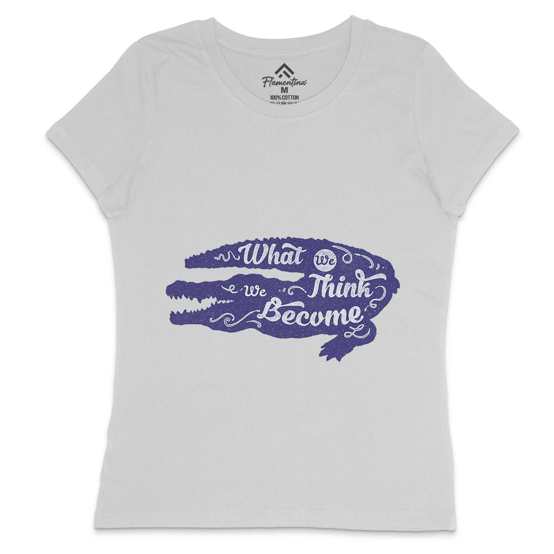 What We Think Womens Crew Neck T-Shirt Quotes A394