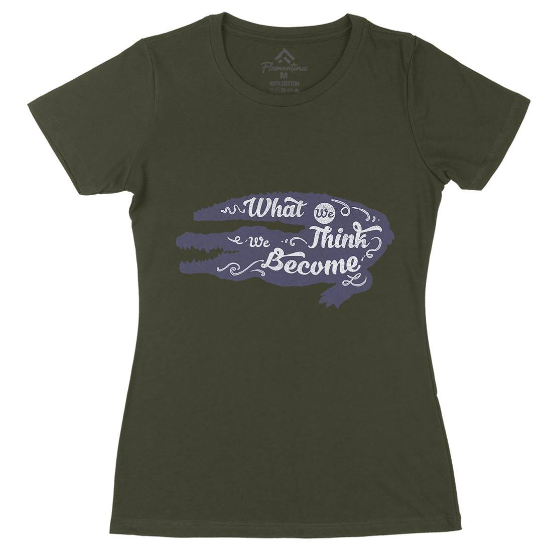 What We Think Womens Organic Crew Neck T-Shirt Quotes A394