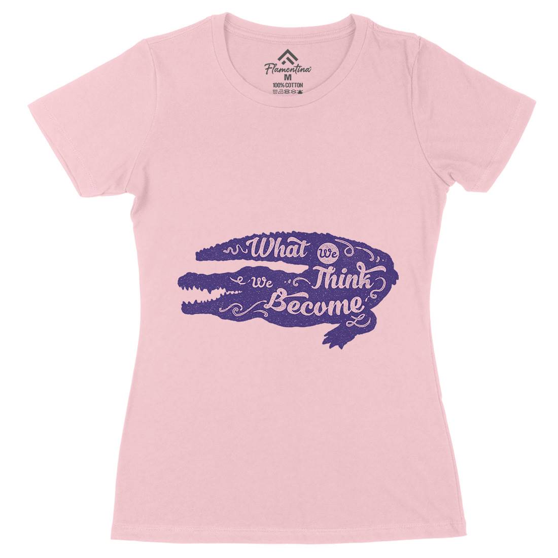 What We Think Womens Organic Crew Neck T-Shirt Quotes A394