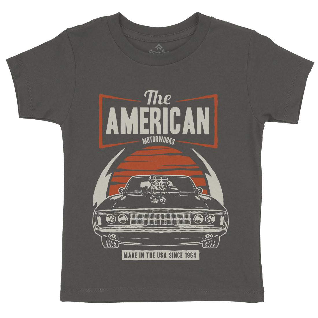 American Muscle Car Kids Crew Neck T-Shirt Cars A401