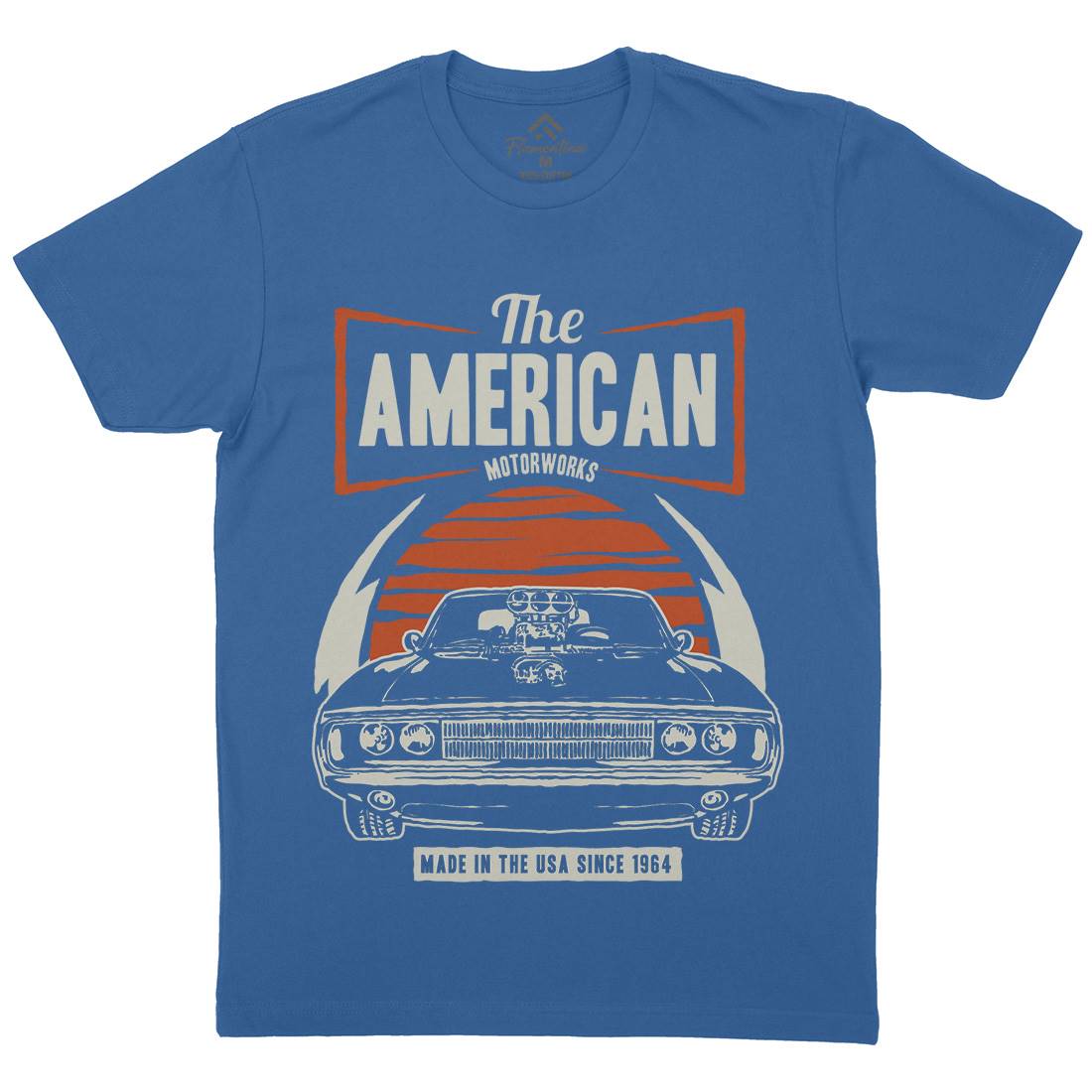 American Muscle Car Mens Crew Neck T-Shirt Cars A401