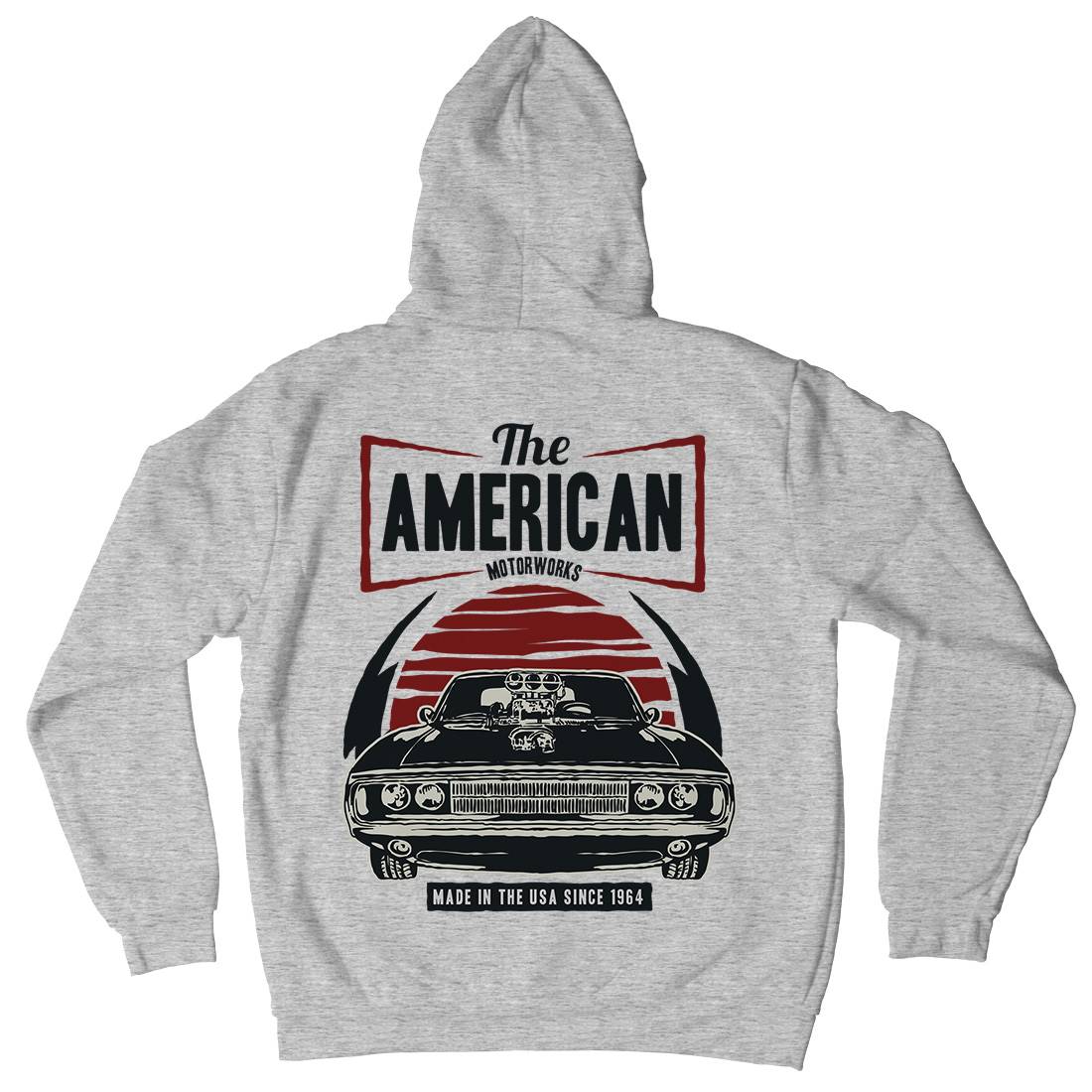 American Muscle Car Mens Hoodie With Pocket Cars A401