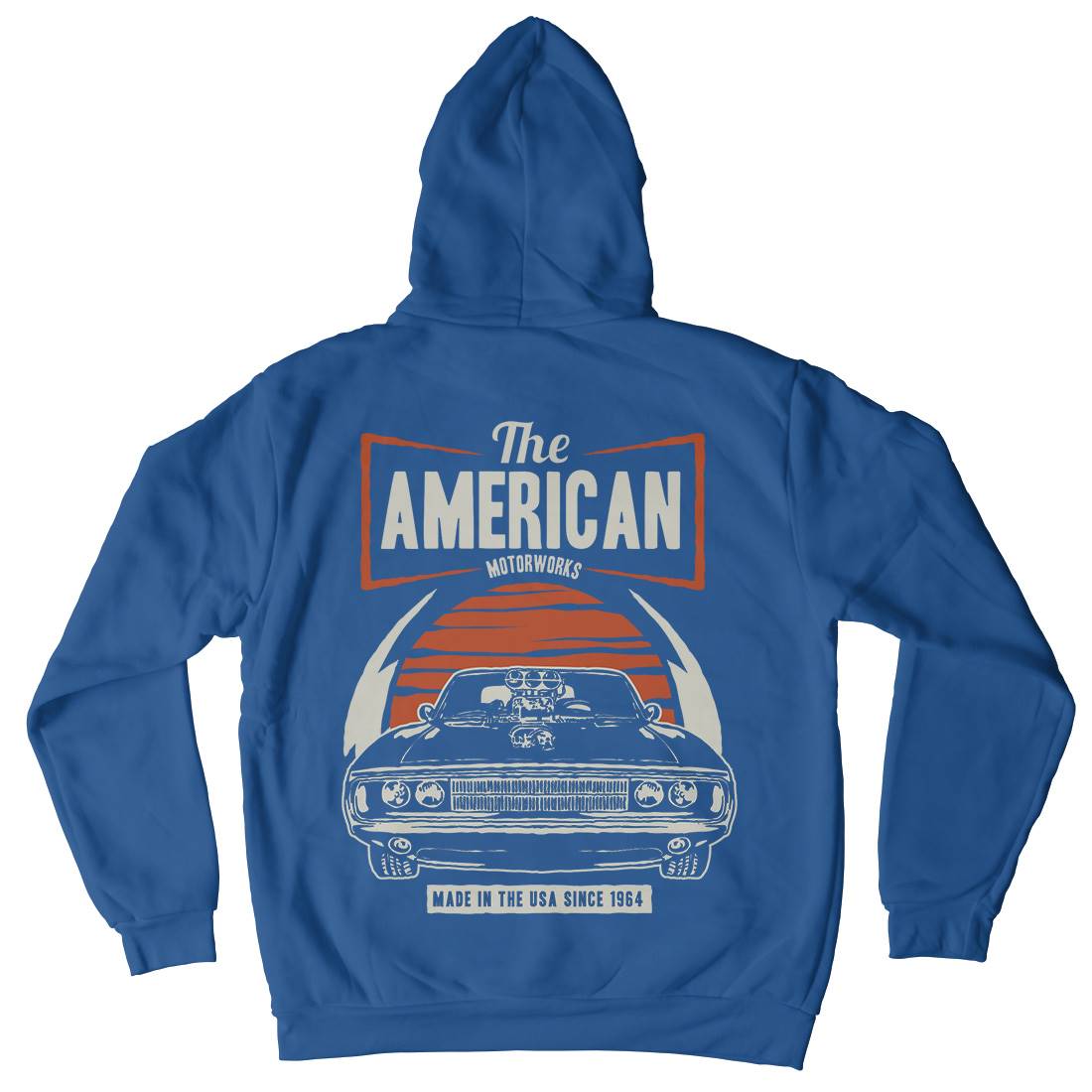 American Muscle Car Mens Hoodie With Pocket Cars A401
