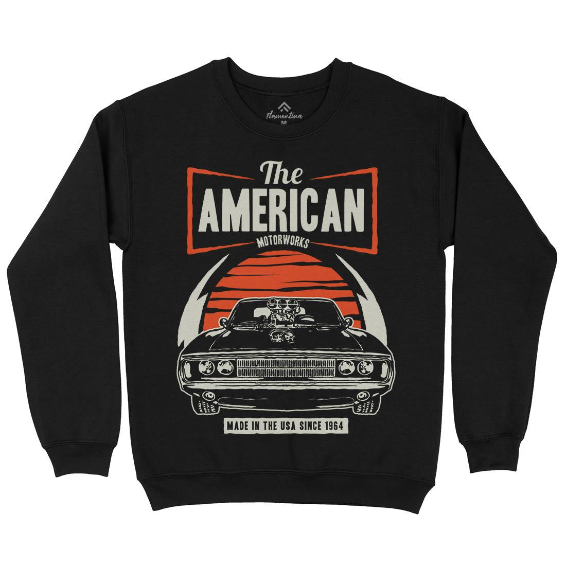 American Muscle Car Mens Crew Neck Sweatshirt Cars A401