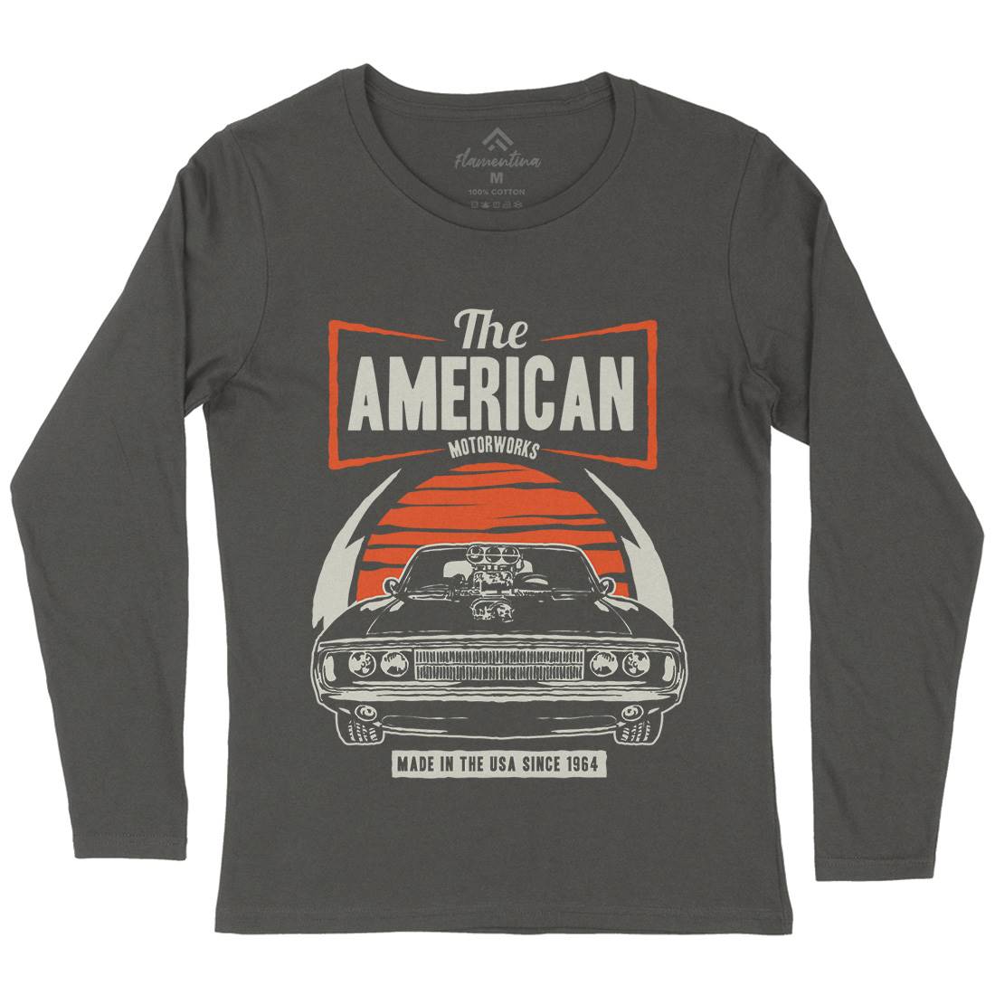 American Muscle Car Womens Long Sleeve T-Shirt Cars A401