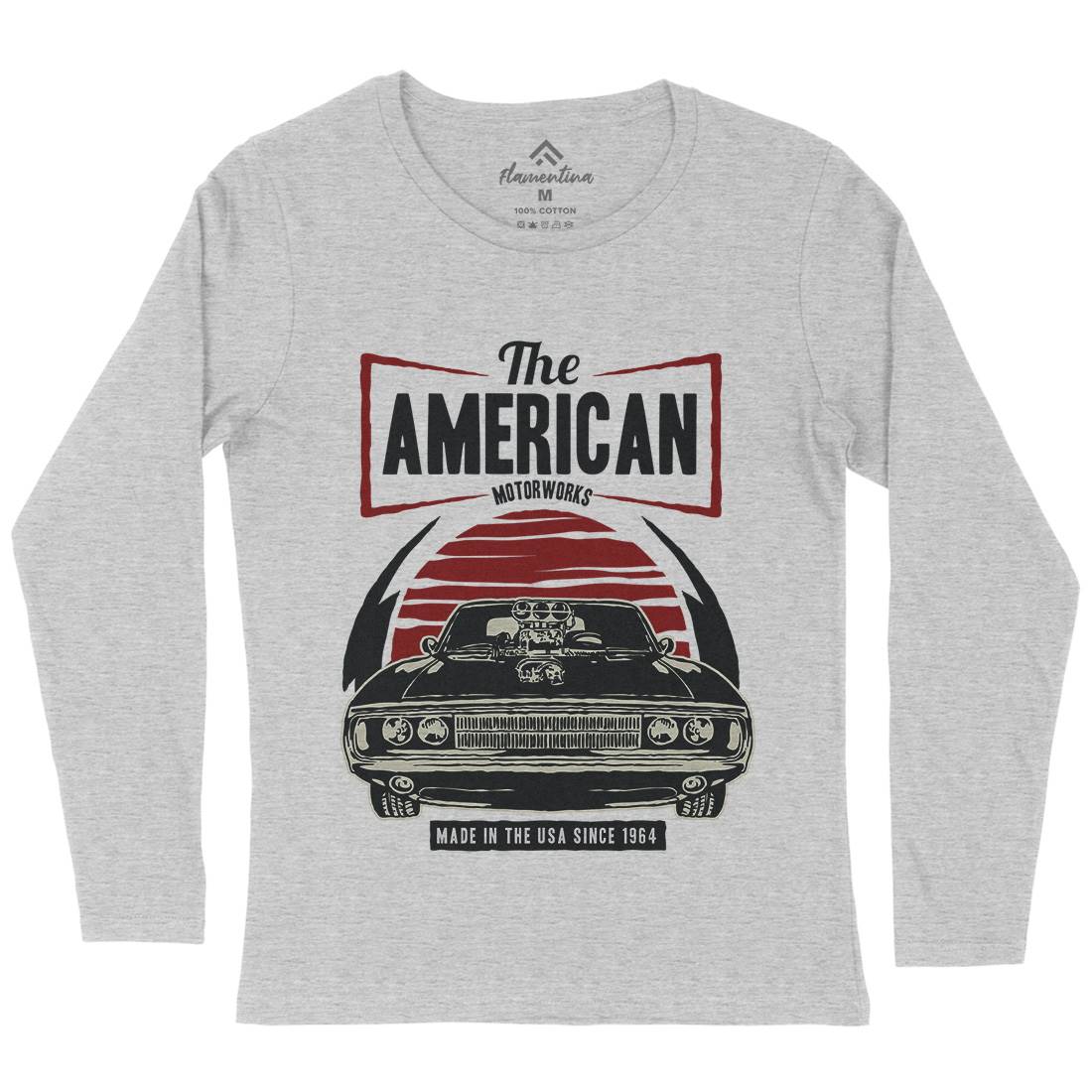 American Muscle Car Womens Long Sleeve T-Shirt Cars A401