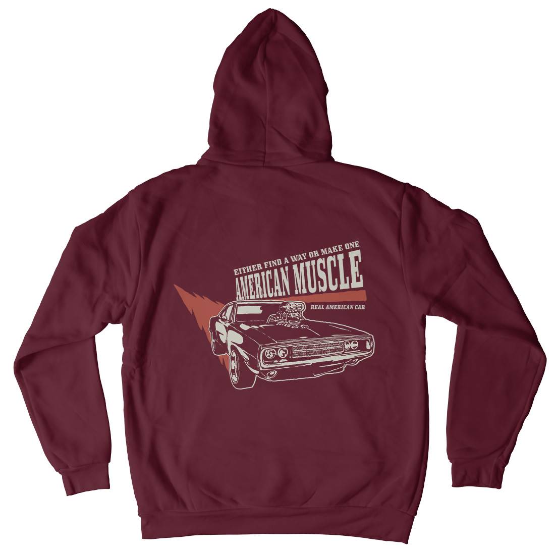 American Muscle Mens Hoodie With Pocket Cars A402