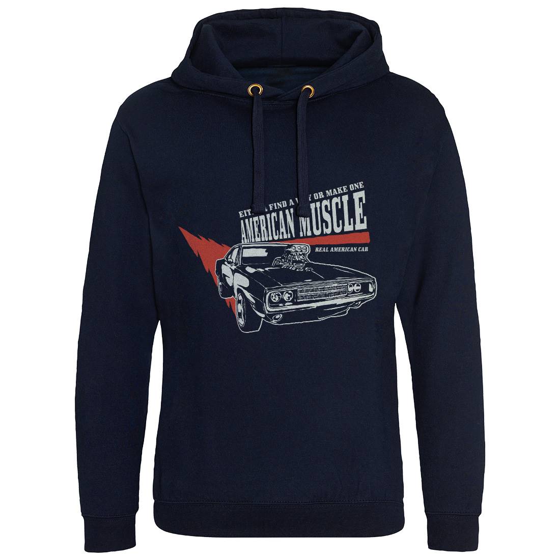 American Muscle Mens Hoodie Without Pocket Cars A402