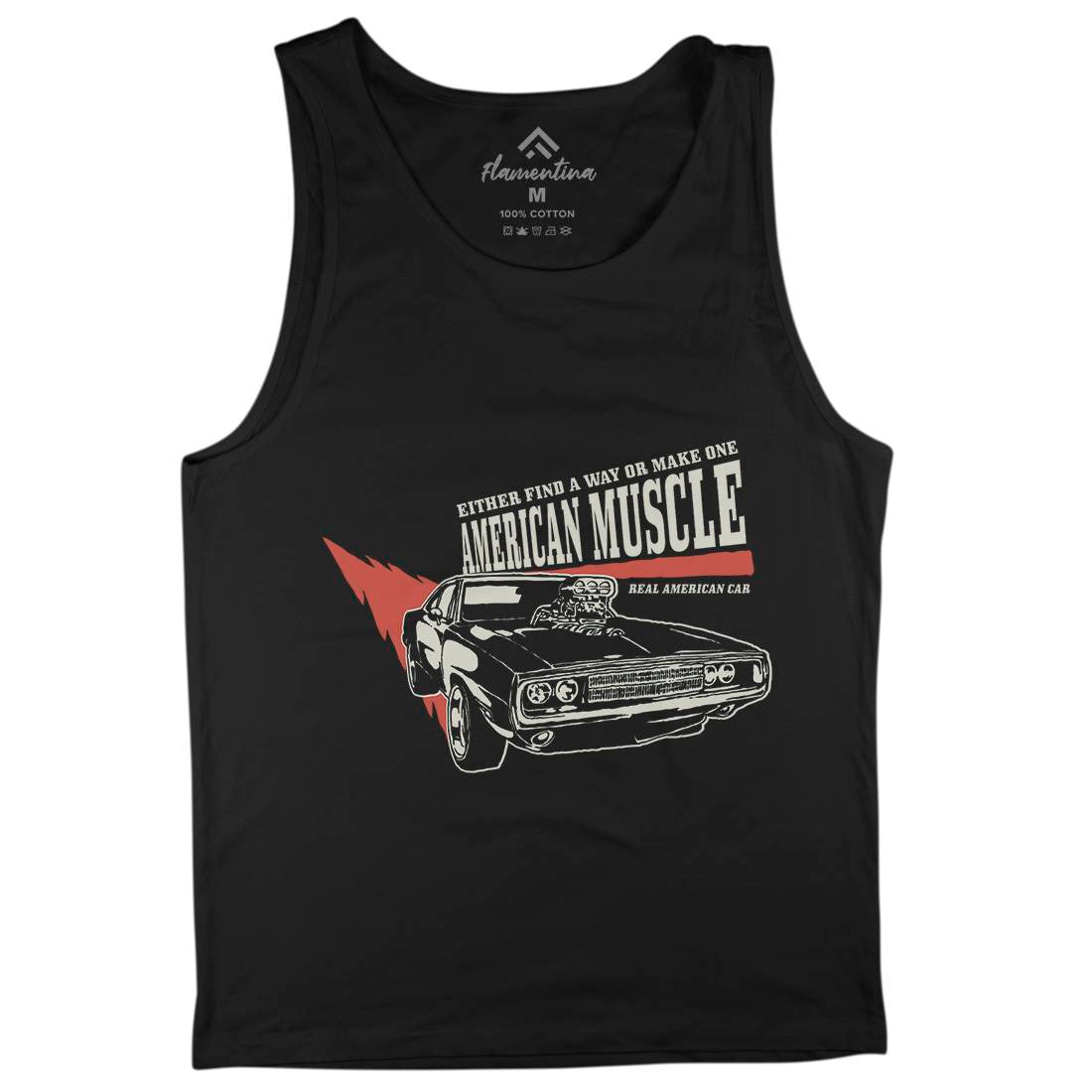 American Muscle Mens Tank Top Vest Cars A402