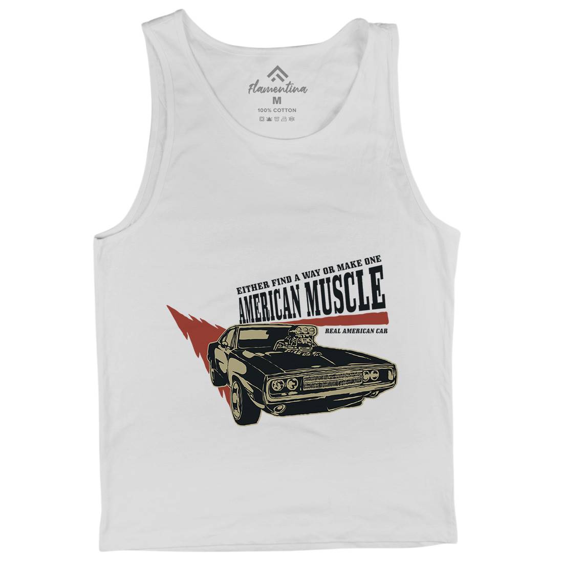 American Muscle Mens Tank Top Vest Cars A402