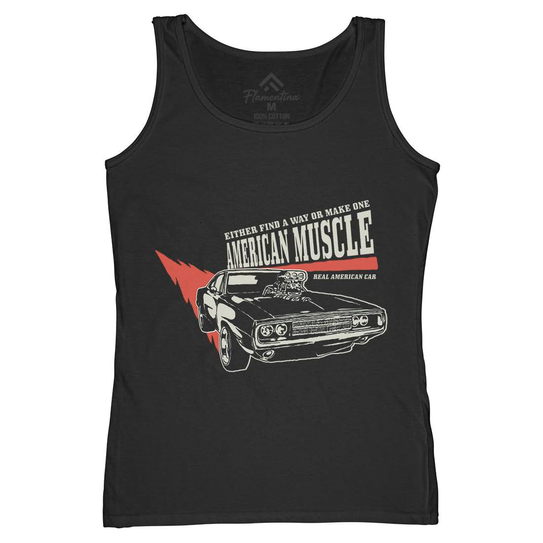 American Muscle Womens Organic Tank Top Vest Cars A402
