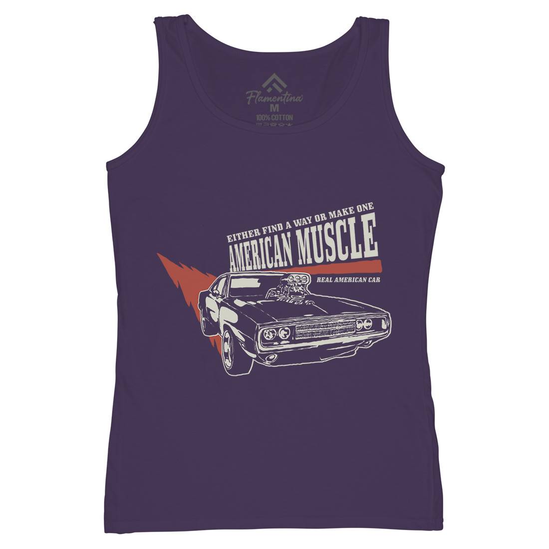 American Muscle Womens Organic Tank Top Vest Cars A402