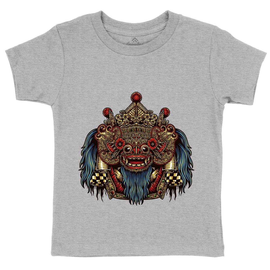 Barong Mask Kids Crew Neck T-Shirt Religion A403
