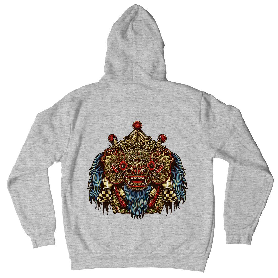 Barong Mask Mens Hoodie With Pocket Religion A403