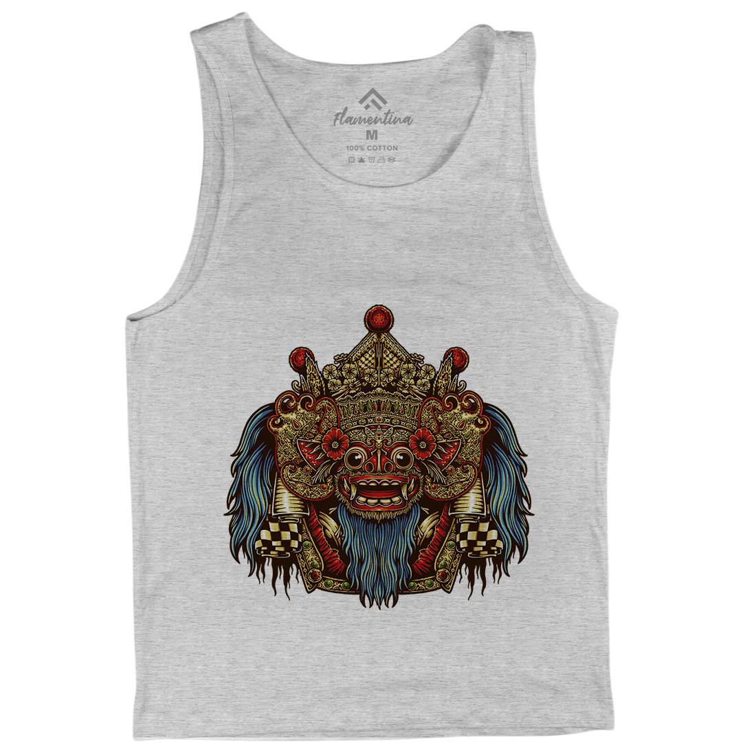 Barong Mask Mens Tank Top Vest Religion A403