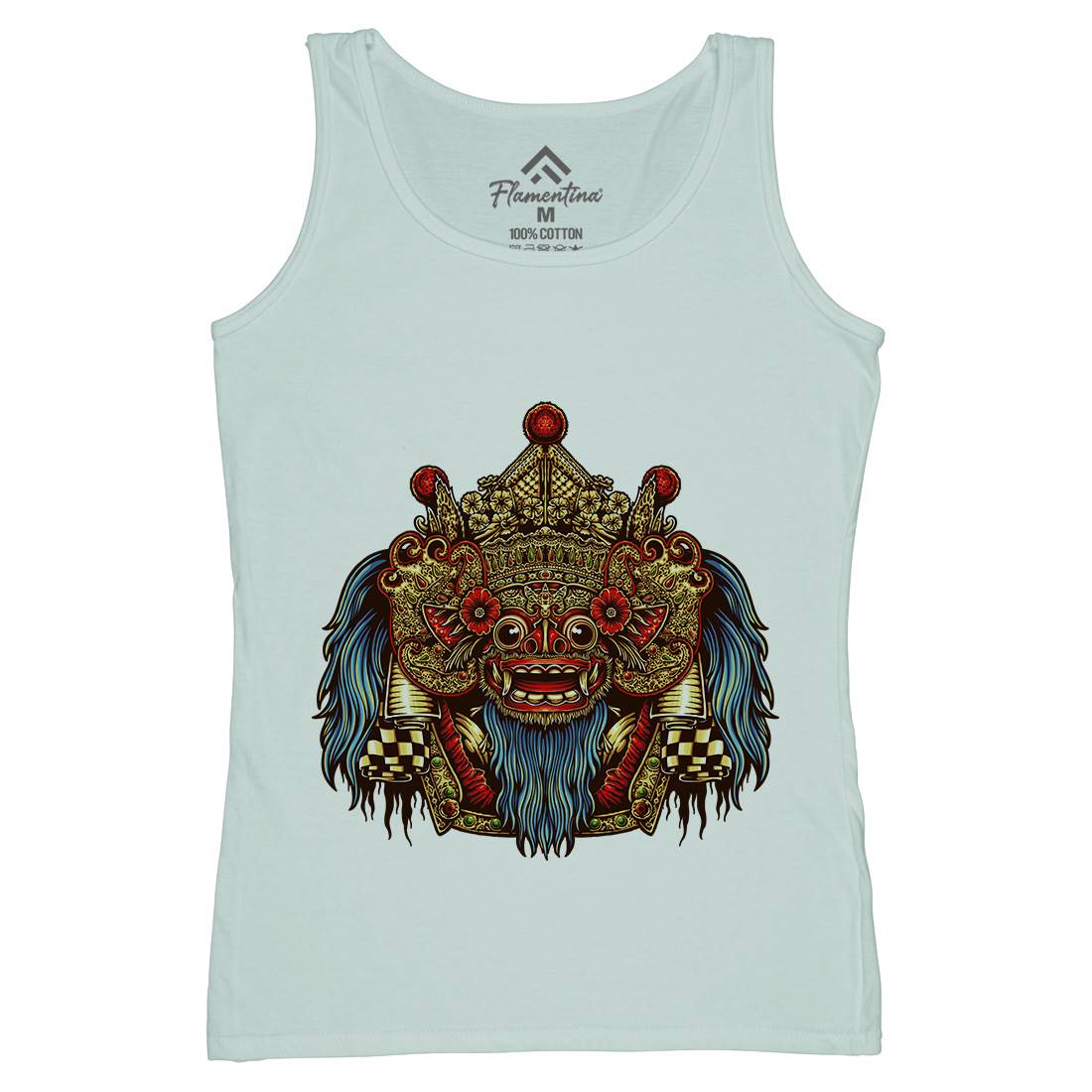 Barong Mask Womens Organic Tank Top Vest Religion A403