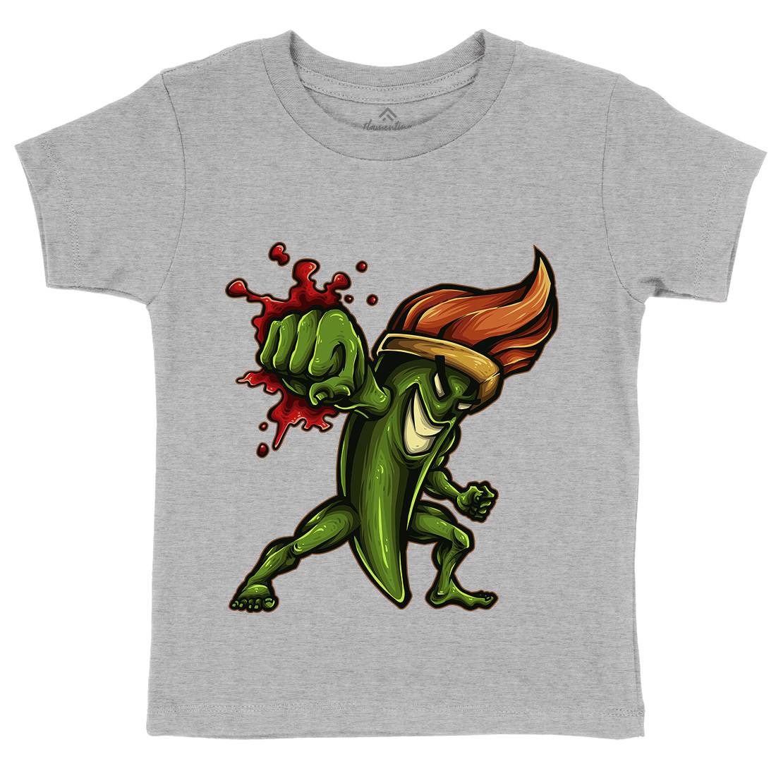 Brush Fighter Kids Organic Crew Neck T-Shirt Art A405