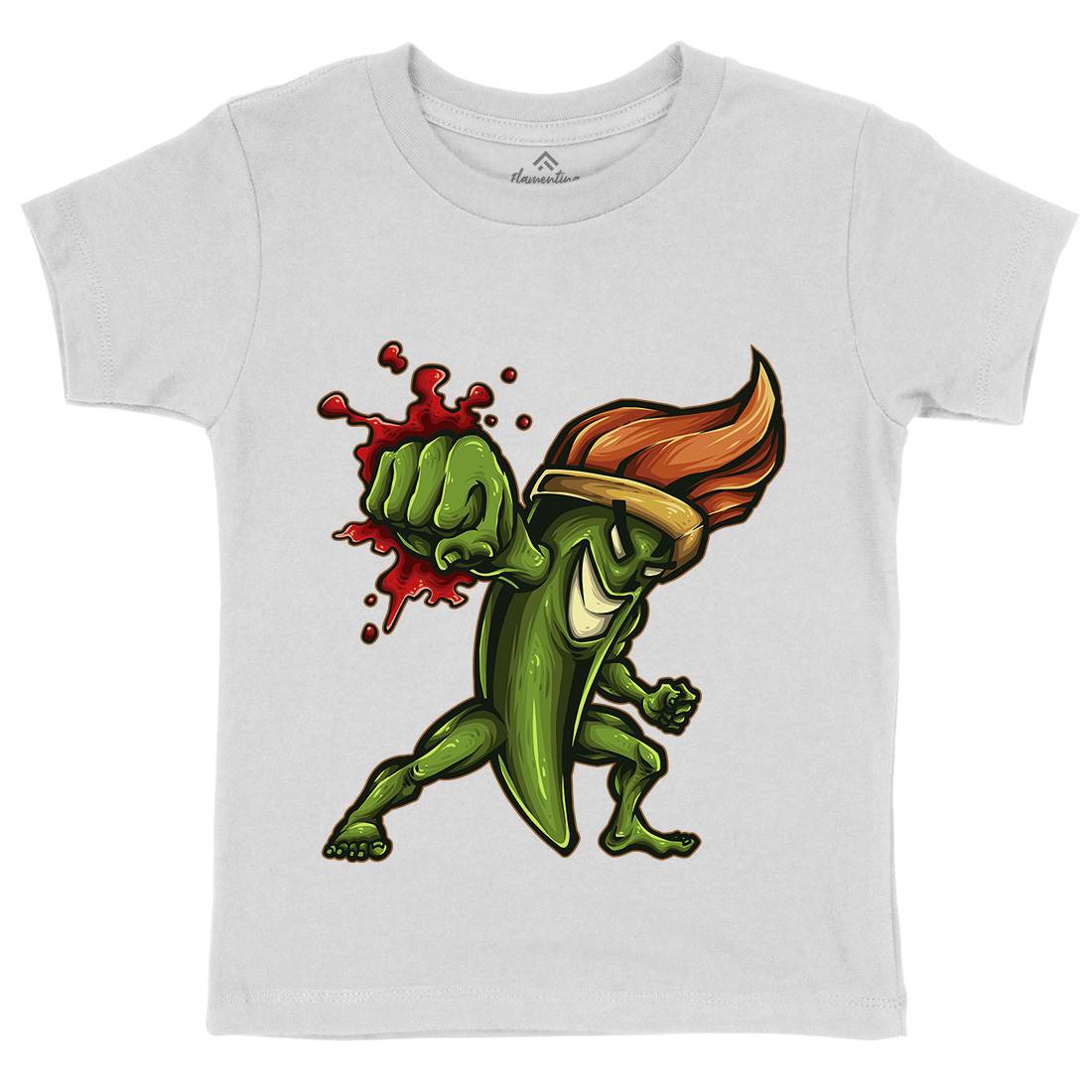 Brush Fighter Kids Organic Crew Neck T-Shirt Art A405