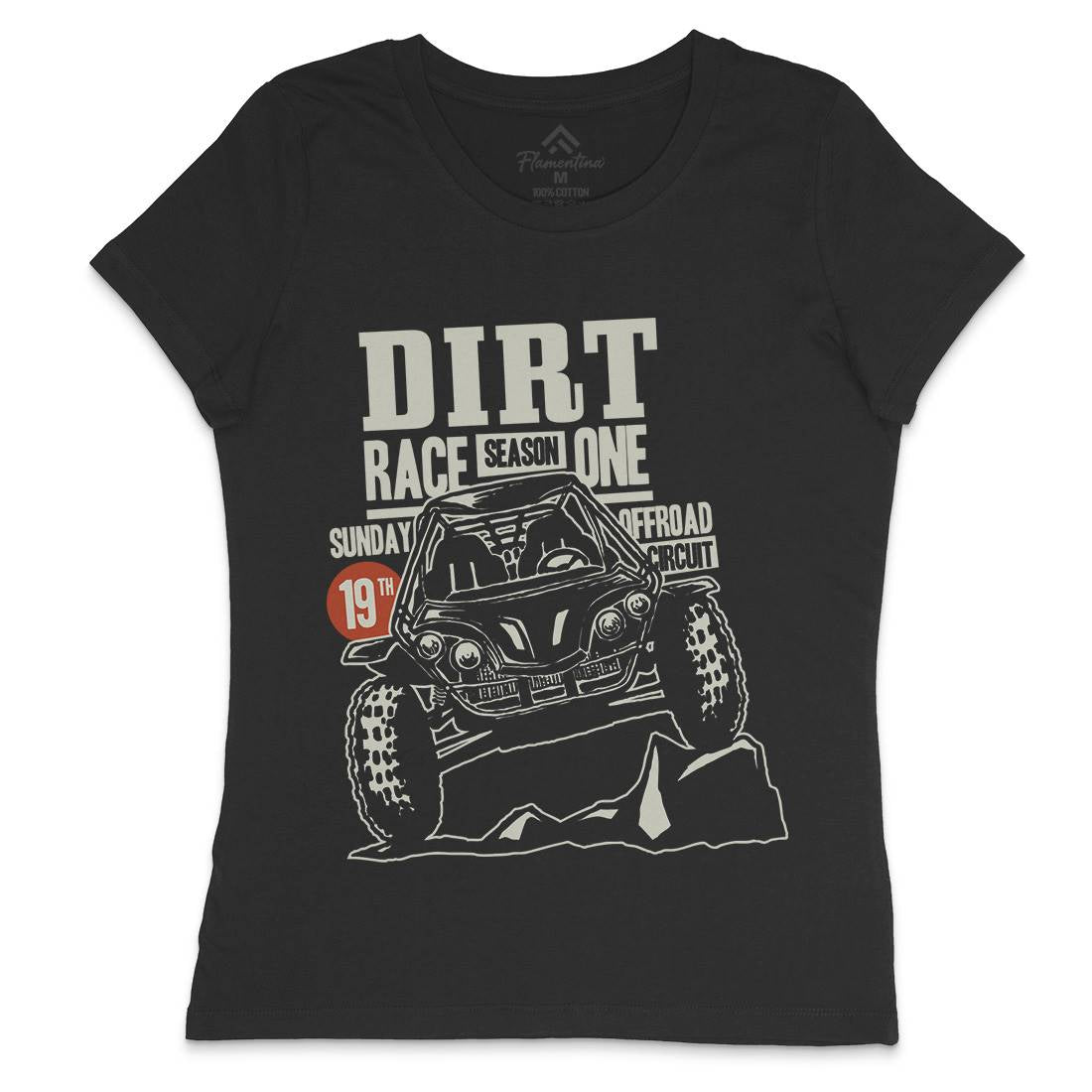 Buggy Racing Womens Crew Neck T-Shirt Cars A406