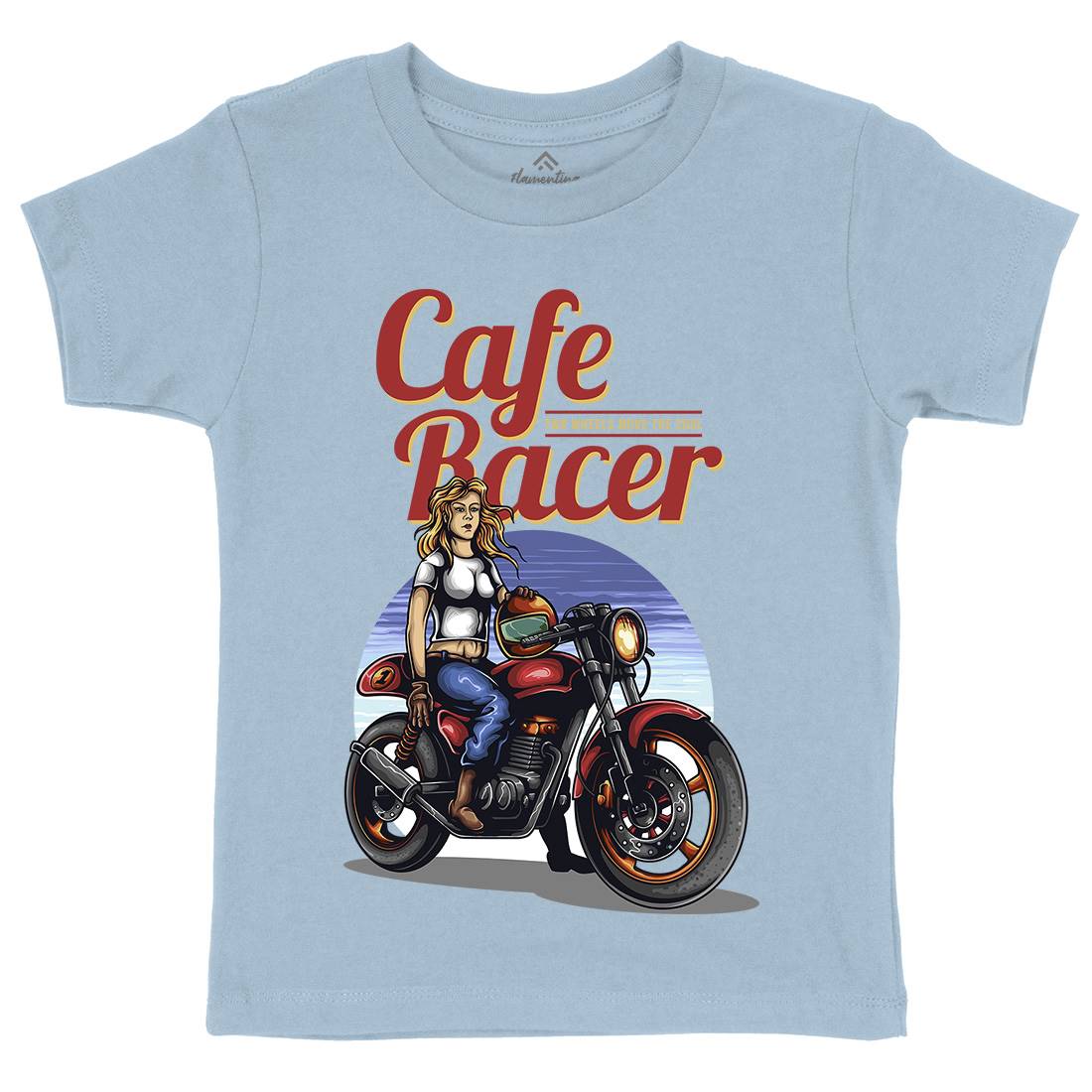 Cafe Racer Kids Organic Crew Neck T-Shirt Motorcycles A407